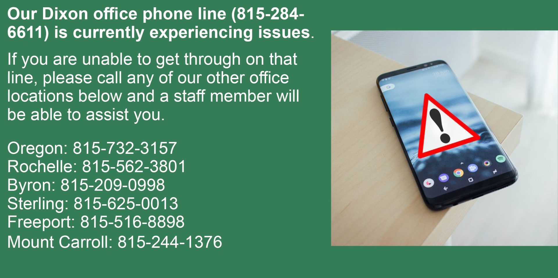 TELEPHONE ISSUES 05182026